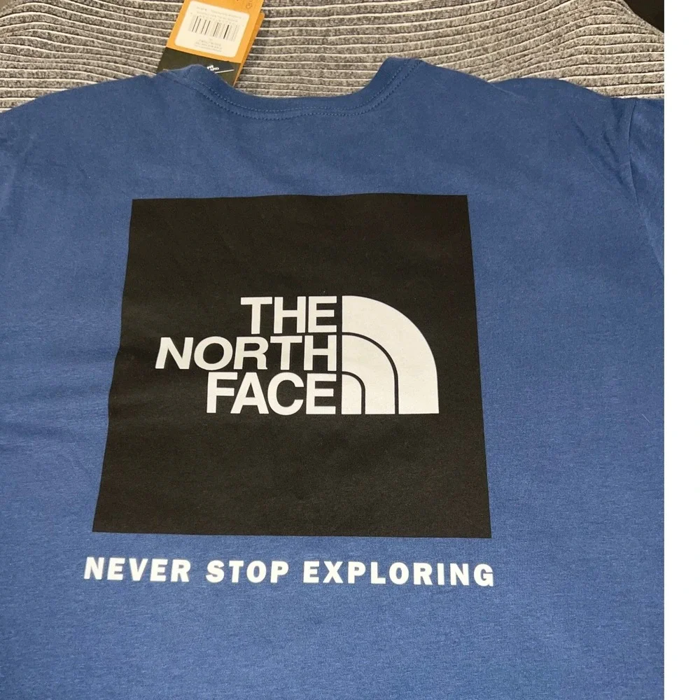 The North Face Mens S/S Box‎ NSE Tee Shady Blue Graphic T-Shirt XL NF0A4763MPF1